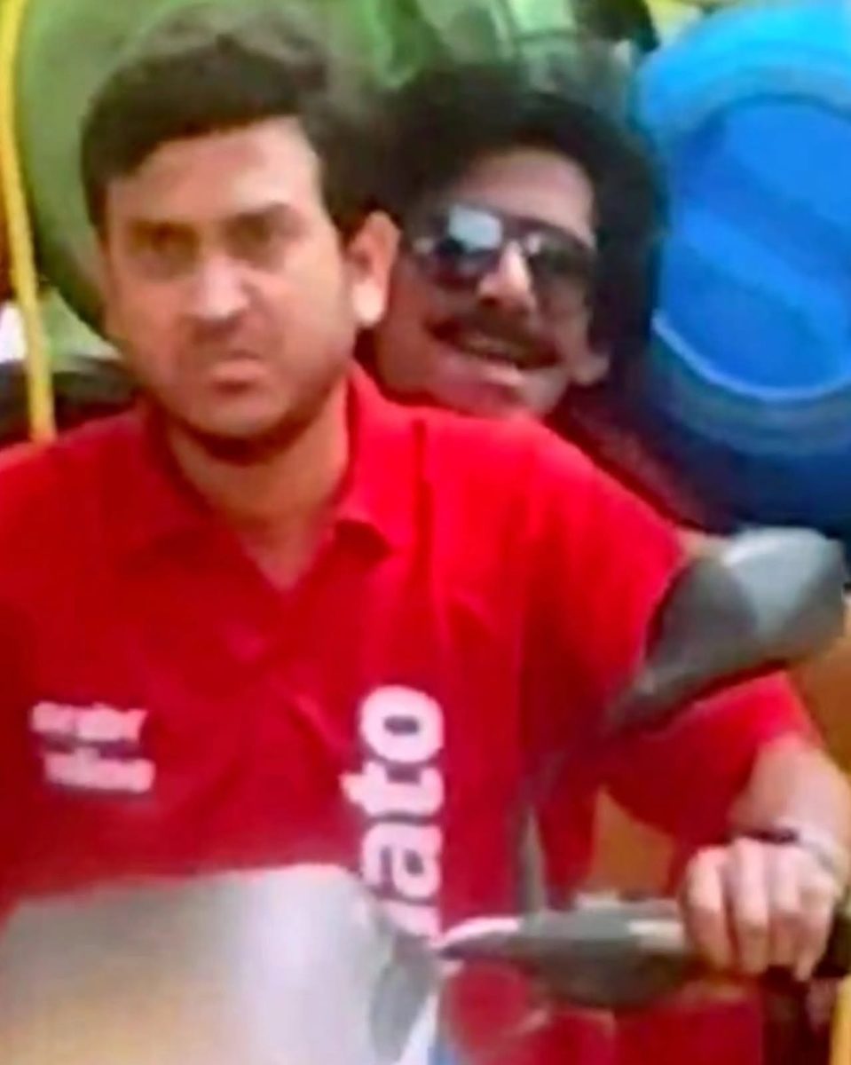 J D Ayush Kumar in a delivery commercial